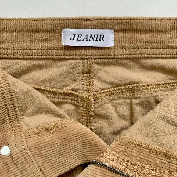 Jeanir Corduroy Tan Midi Skirt Cottagecore Twee Prairie Coastal Cowgirl Boho - Picture 7 of 15